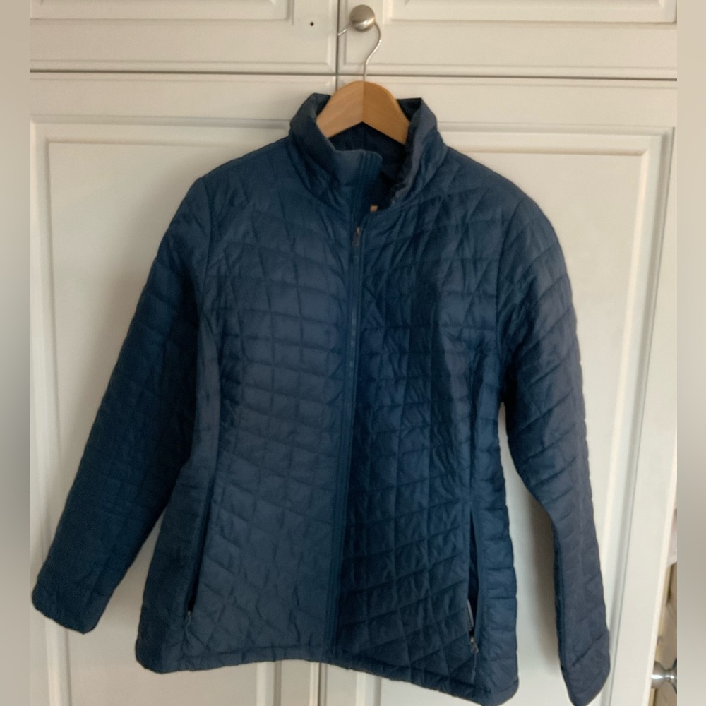 North face women’s thin puffer coat Navy size XL